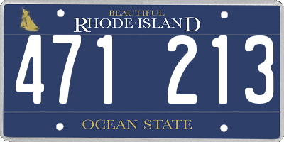 RI license plate 471213