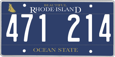 RI license plate 471214