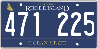 RI license plate 471225