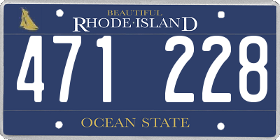 RI license plate 471228