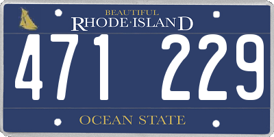 RI license plate 471229