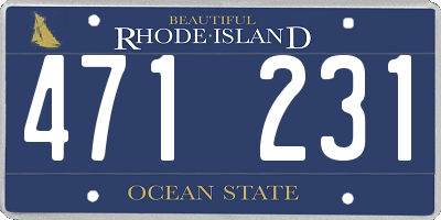 RI license plate 471231