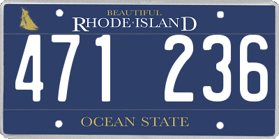 RI license plate 471236