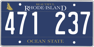 RI license plate 471237