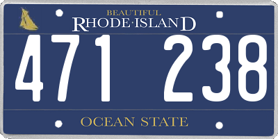 RI license plate 471238