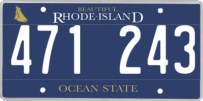 RI license plate 471243