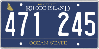 RI license plate 471245