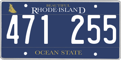 RI license plate 471255