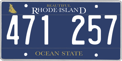 RI license plate 471257