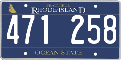 RI license plate 471258