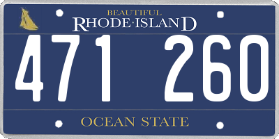 RI license plate 471260