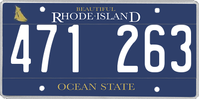 RI license plate 471263