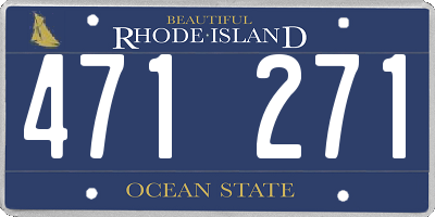 RI license plate 471271