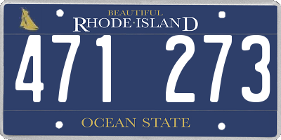 RI license plate 471273