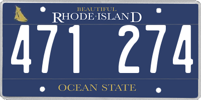 RI license plate 471274