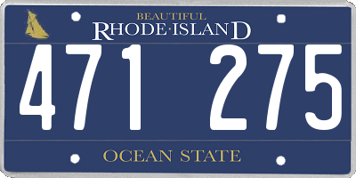 RI license plate 471275