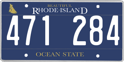RI license plate 471284