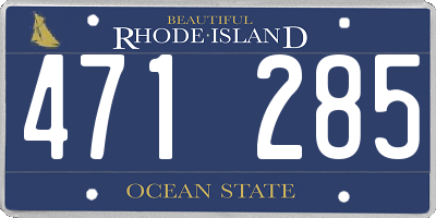 RI license plate 471285