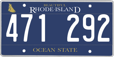 RI license plate 471292