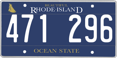 RI license plate 471296
