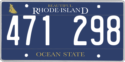 RI license plate 471298