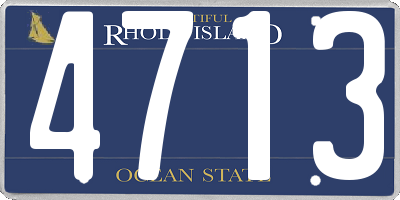 RI license plate 4713