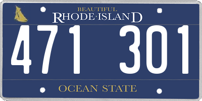 RI license plate 471301