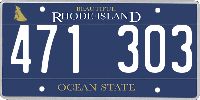 RI license plate 471303