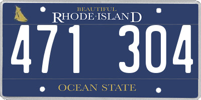 RI license plate 471304