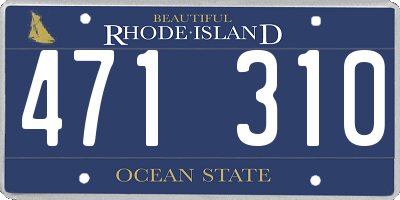 RI license plate 471310