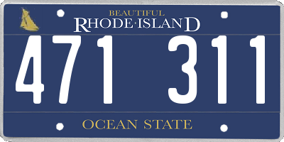 RI license plate 471311