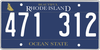 RI license plate 471312