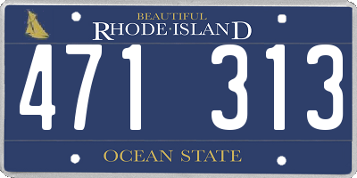 RI license plate 471313