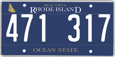 RI license plate 471317