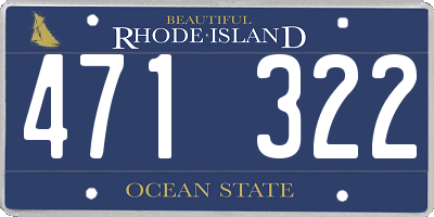 RI license plate 471322