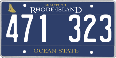 RI license plate 471323