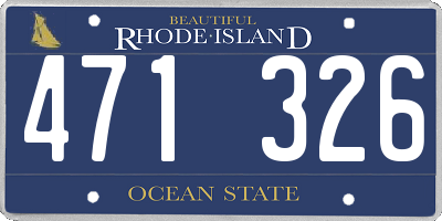 RI license plate 471326
