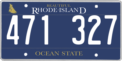 RI license plate 471327