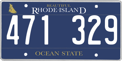 RI license plate 471329