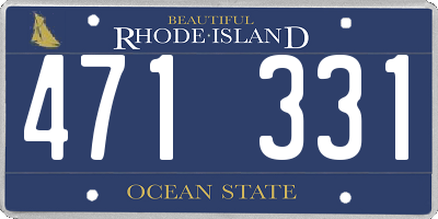 RI license plate 471331