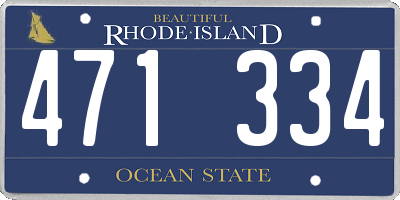 RI license plate 471334