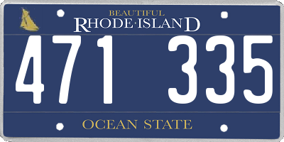 RI license plate 471335