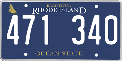 RI license plate 471340
