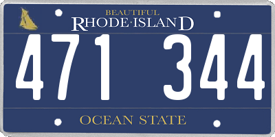RI license plate 471344
