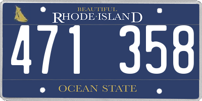 RI license plate 471358