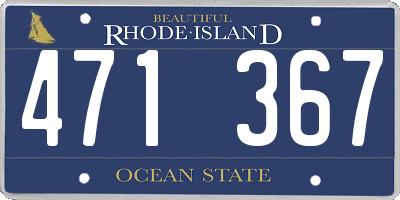 RI license plate 471367