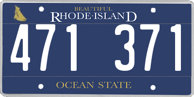 RI license plate 471371