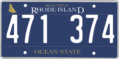 RI license plate 471374