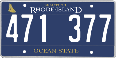 RI license plate 471377