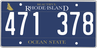 RI license plate 471378